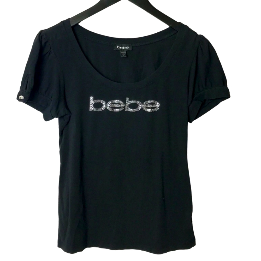 BEBE Rhinestone tee shirt - Picture 2 of 9